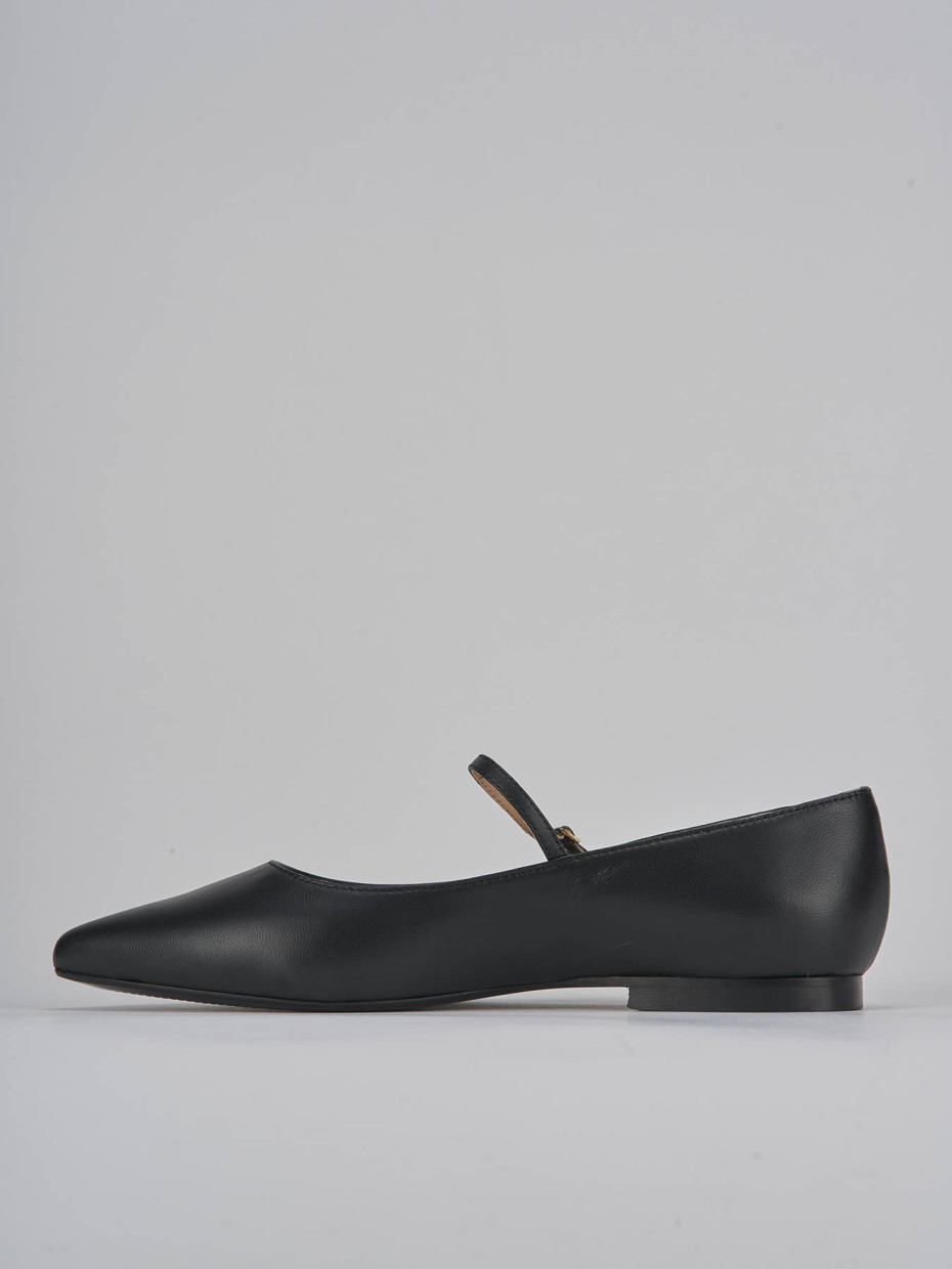 Ballerine tacco 1cm pelle nero