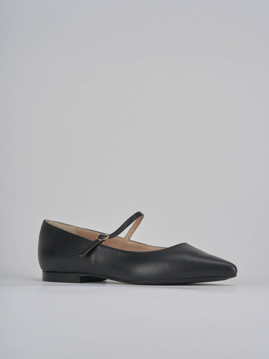 Ballerine tacco 1cm pelle nero