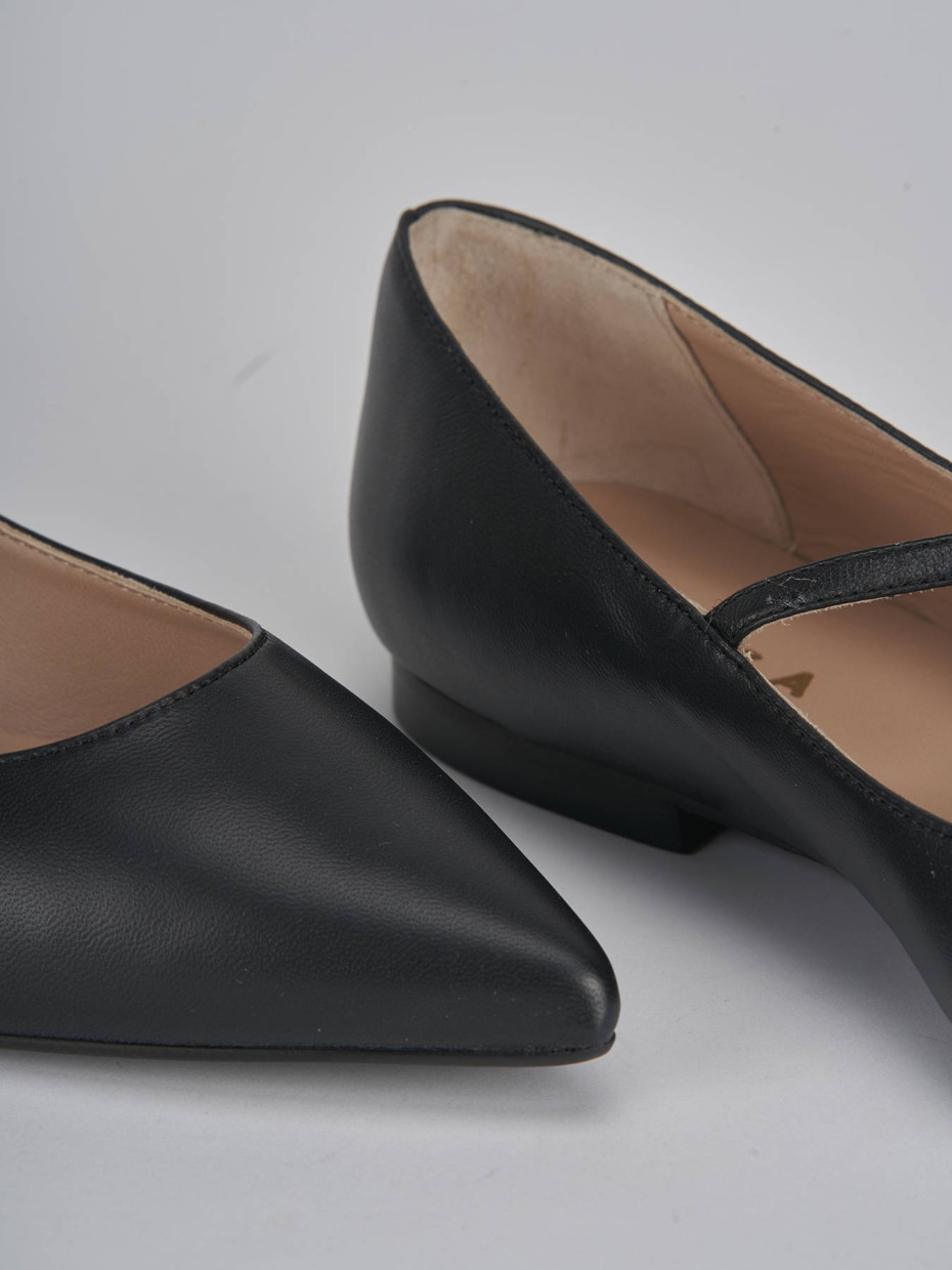 Ballerine tacco 1cm pelle nero