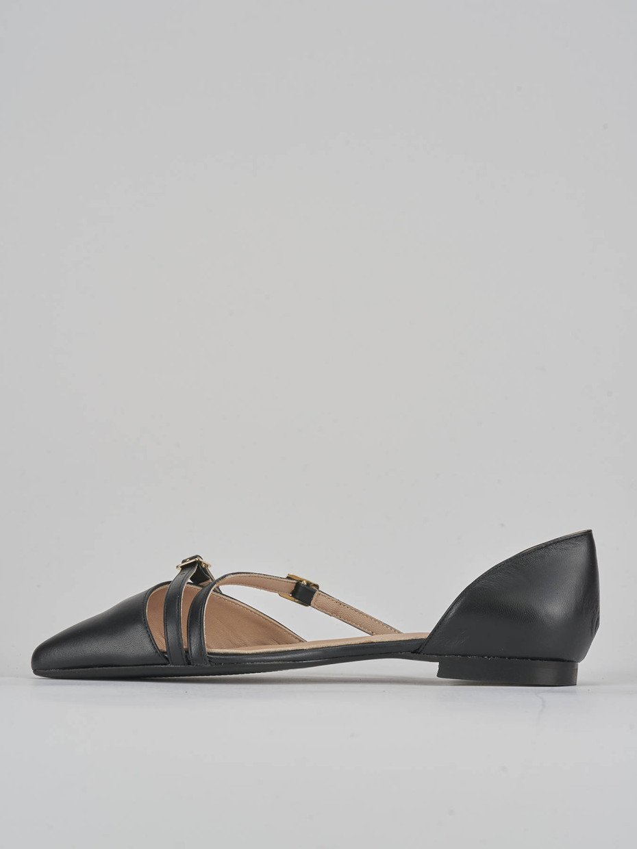 Ballerine tacco 1cm pelle nero