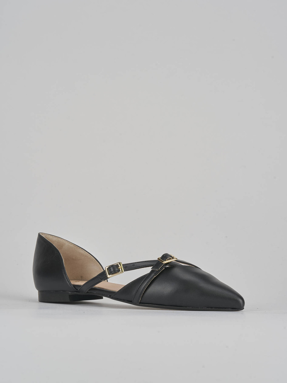 Ballerine tacco 1cm pelle nero