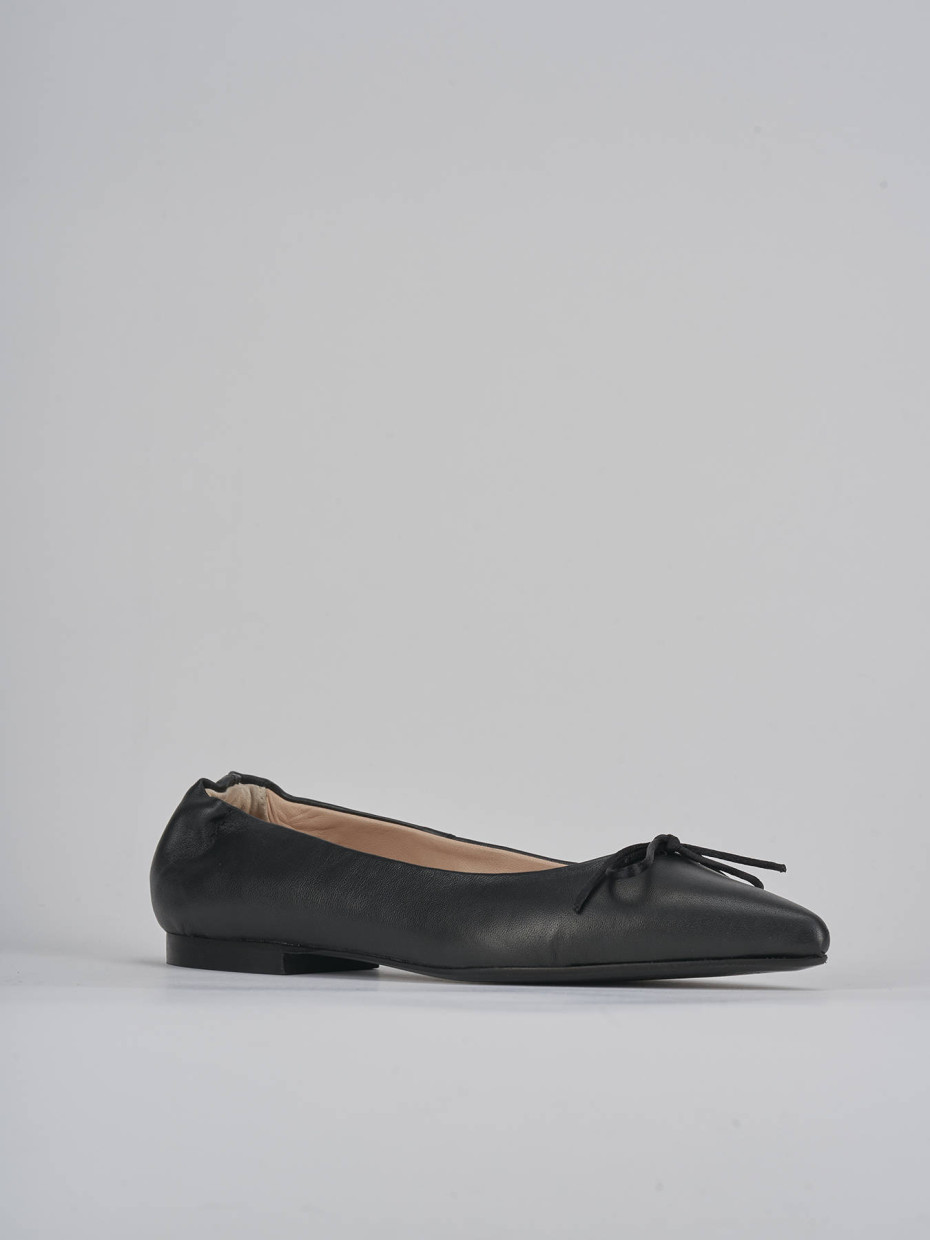 Ballerine tacco 1cm pelle nero