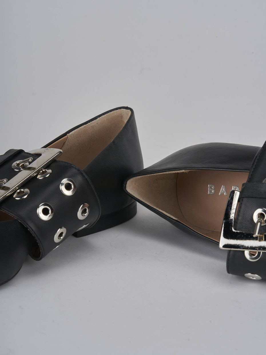 Ballerine tacco 1cm pelle nero