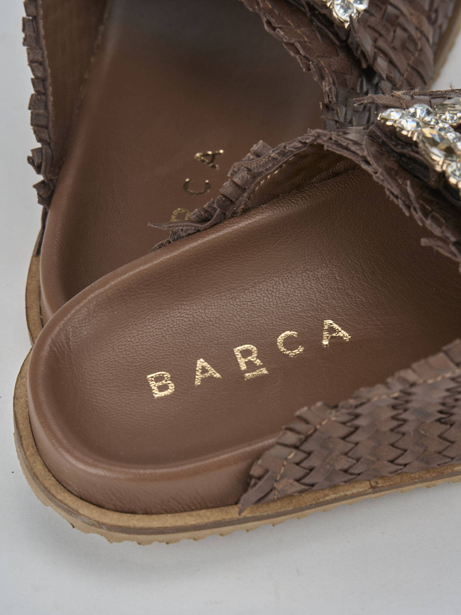Ciabatte tacco 1cm pelle testa