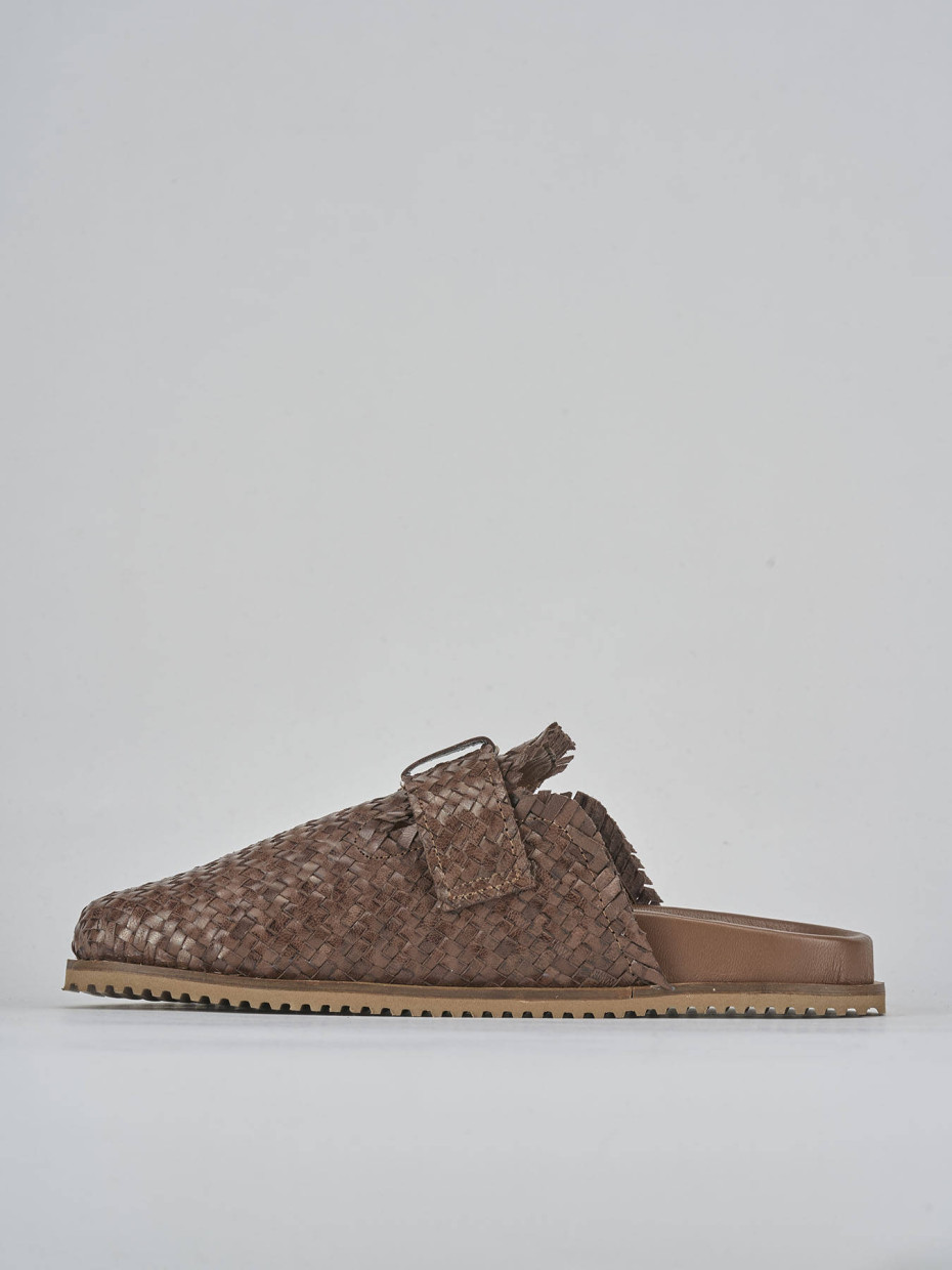 Sabot tacco 1cm pelle testa