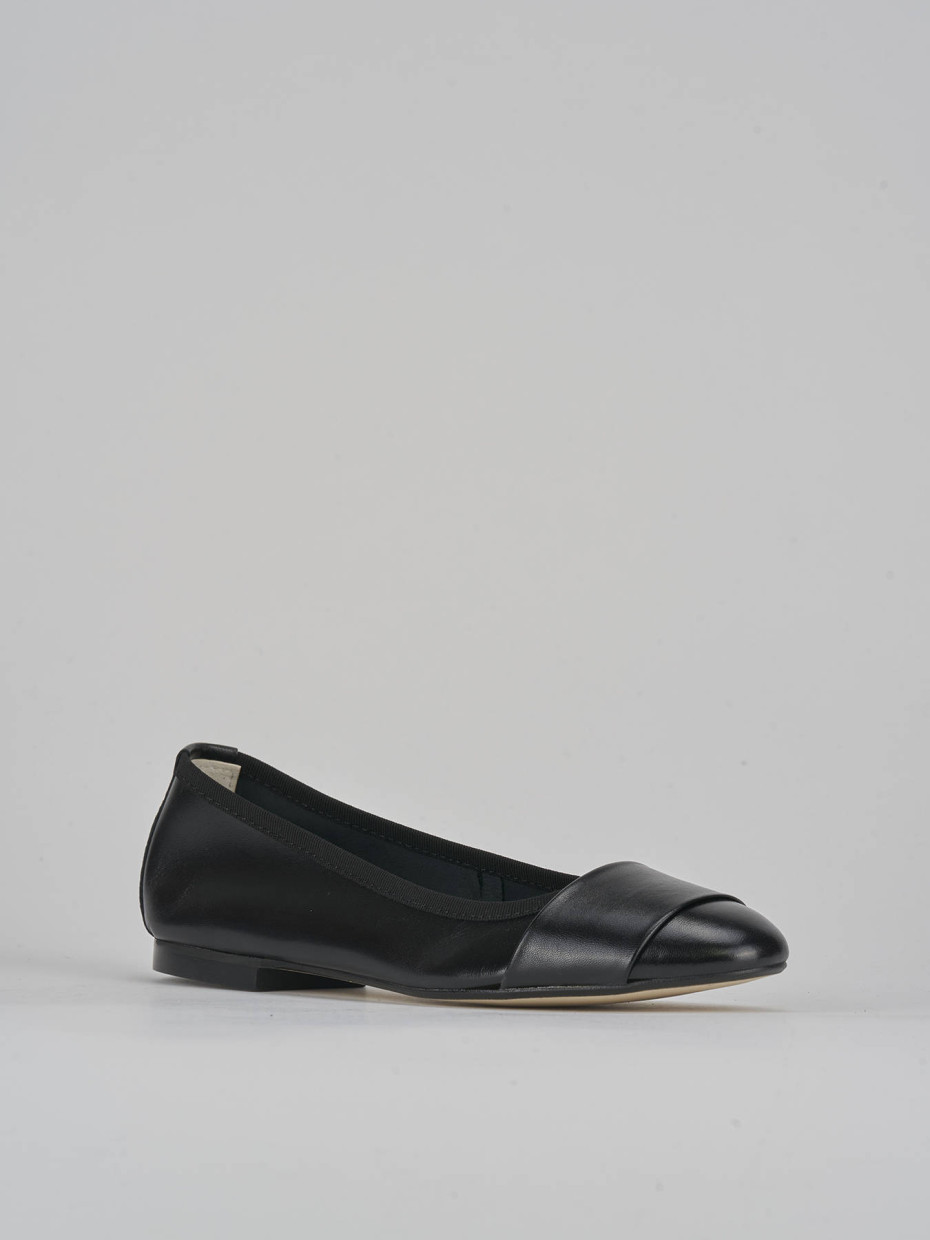 Ballerine tacco 1cm pelle nero