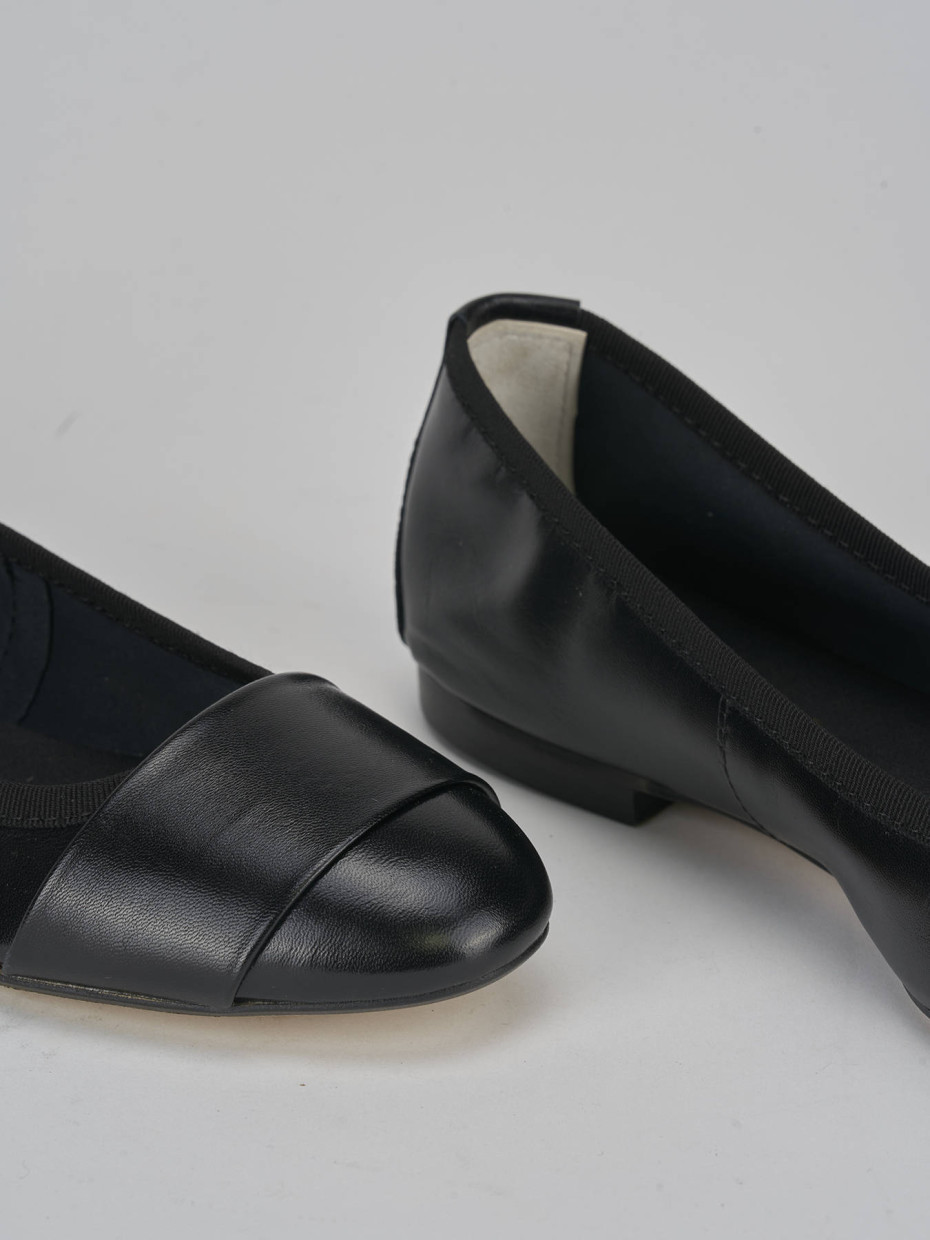 Ballerine tacco 1cm pelle nero