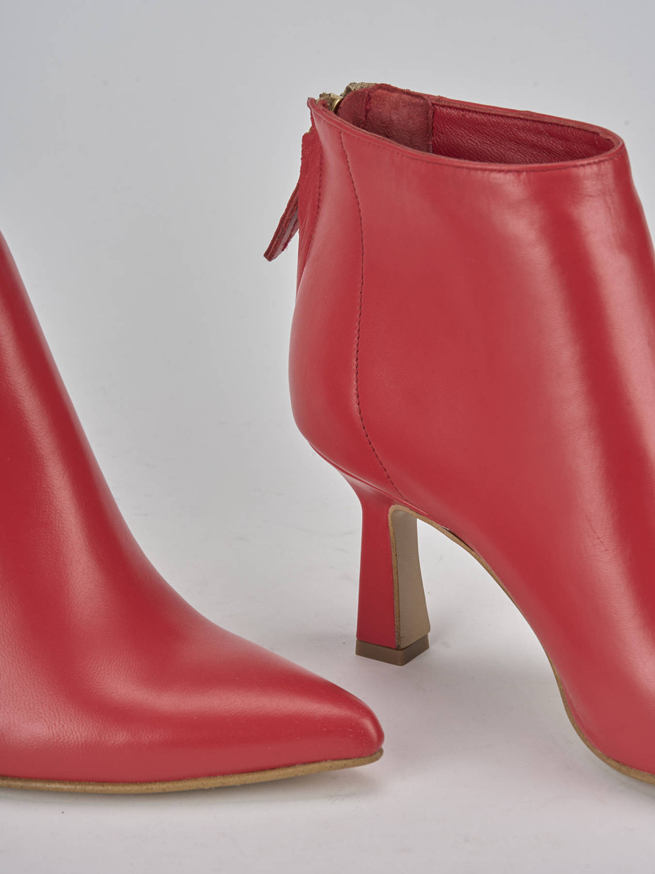 Stivaletti tacco 5cm pelle rosso Barca Stores