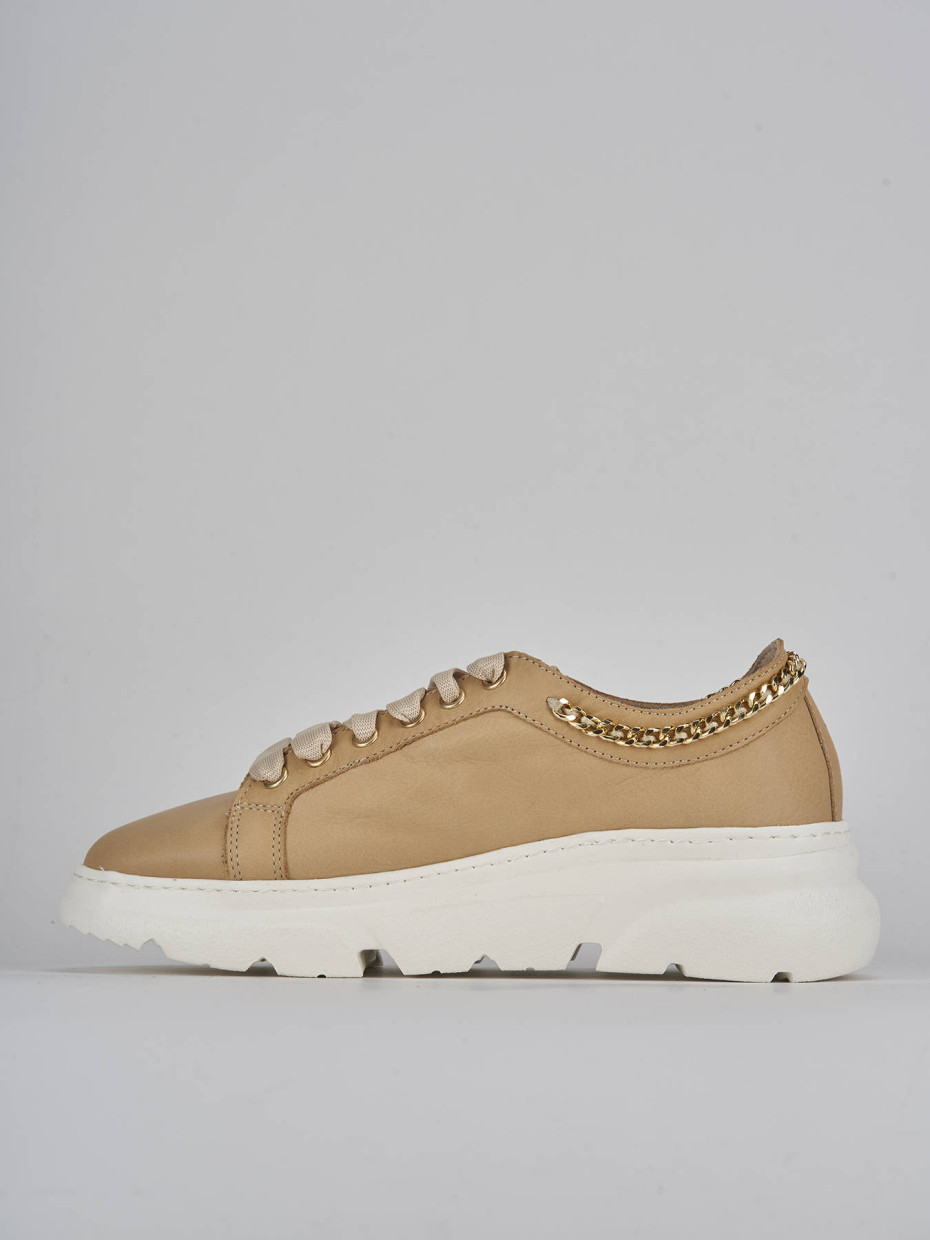 Sneakers pelle beige