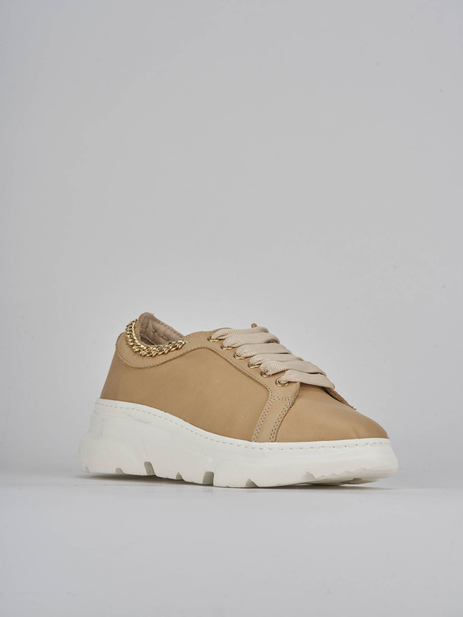 Sneakers pelle beige