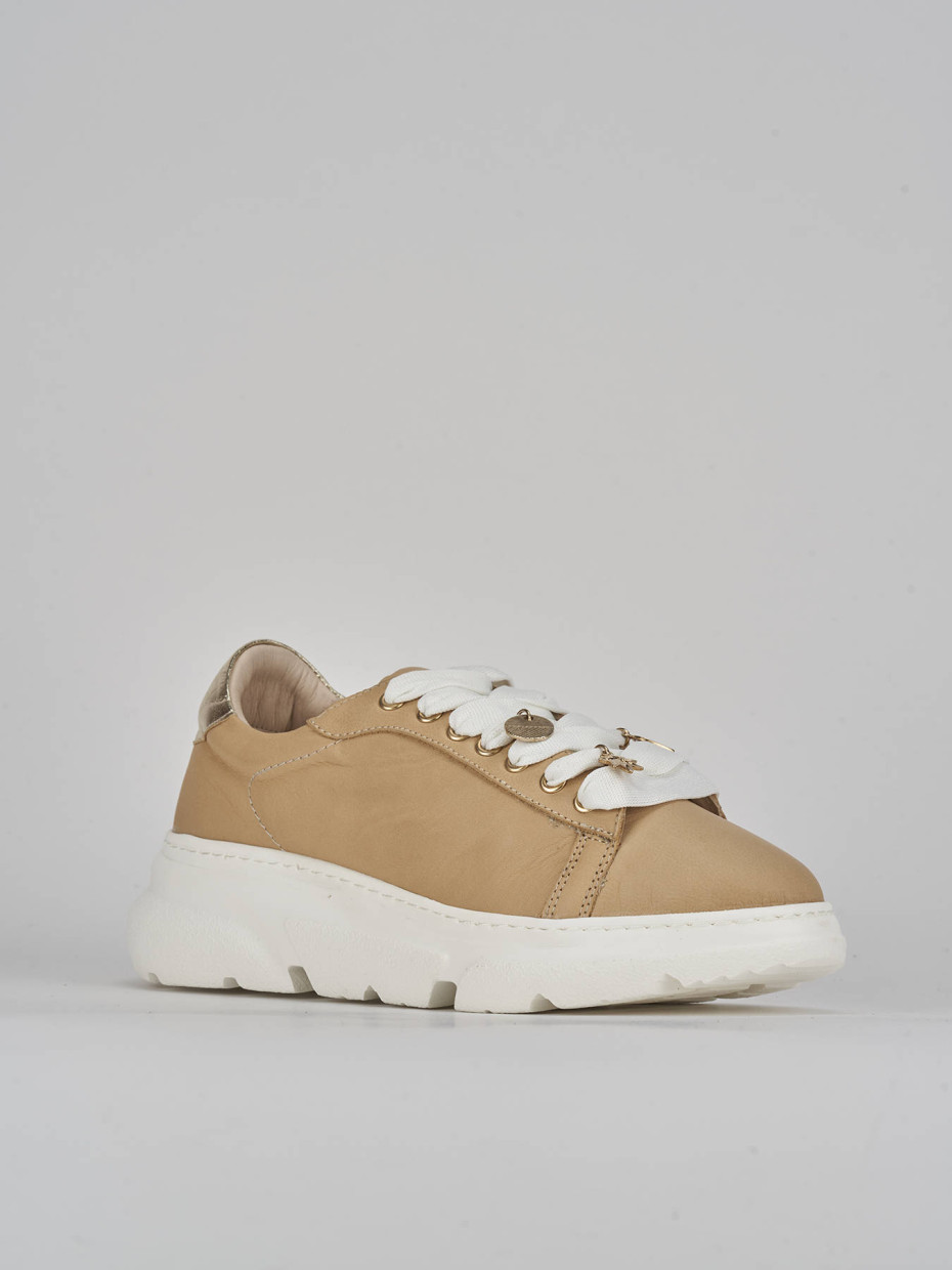 Sneakers pelle beige