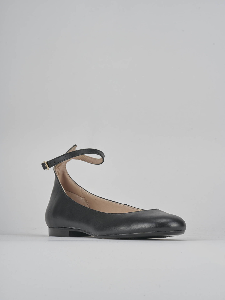 Ballerine tacco 1cm pelle nero