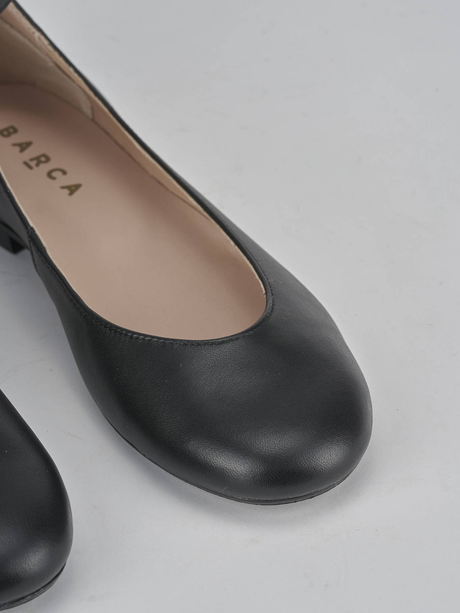 Ballerine tacco 1cm pelle nero