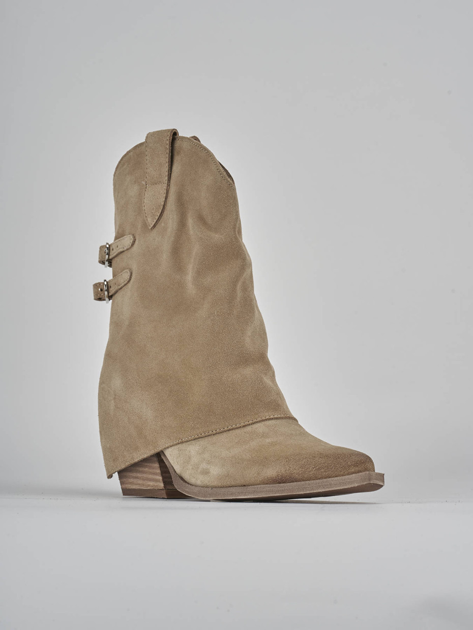 Stivali tacco 7cm camoscio beige Barca Stores