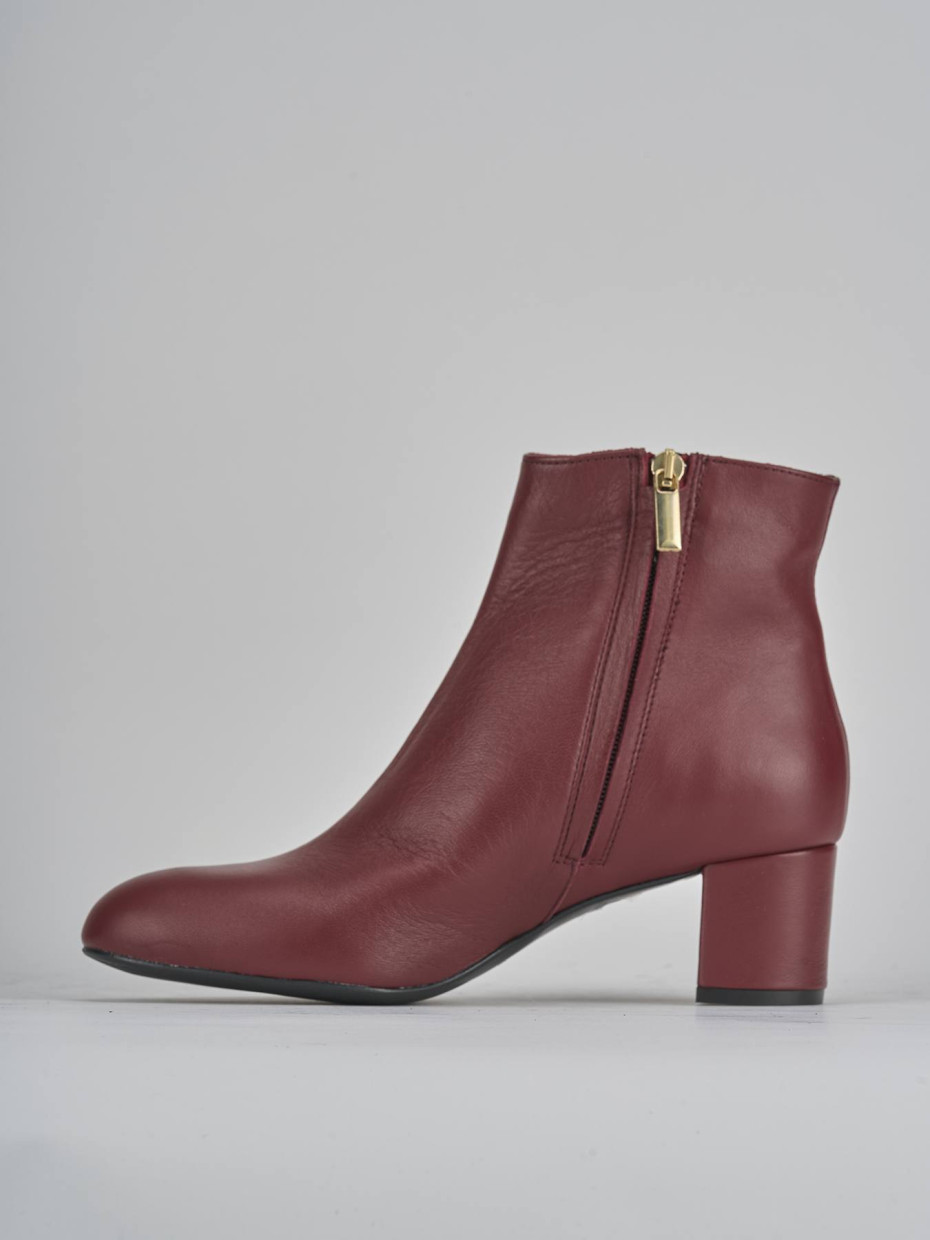 Stivaletti tacco 6cm pelle bordo'