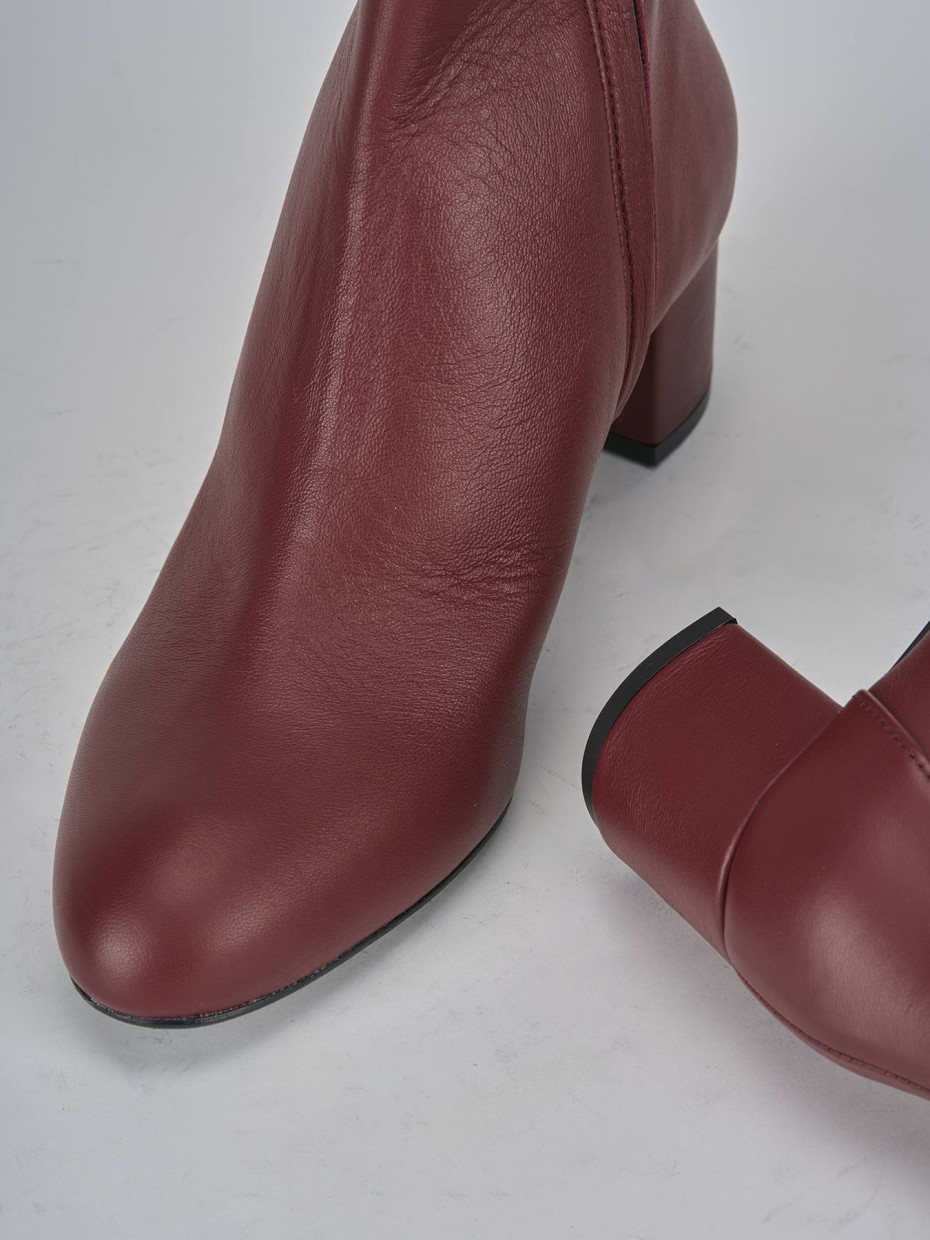 Stivaletti tacco 6cm pelle bordo'