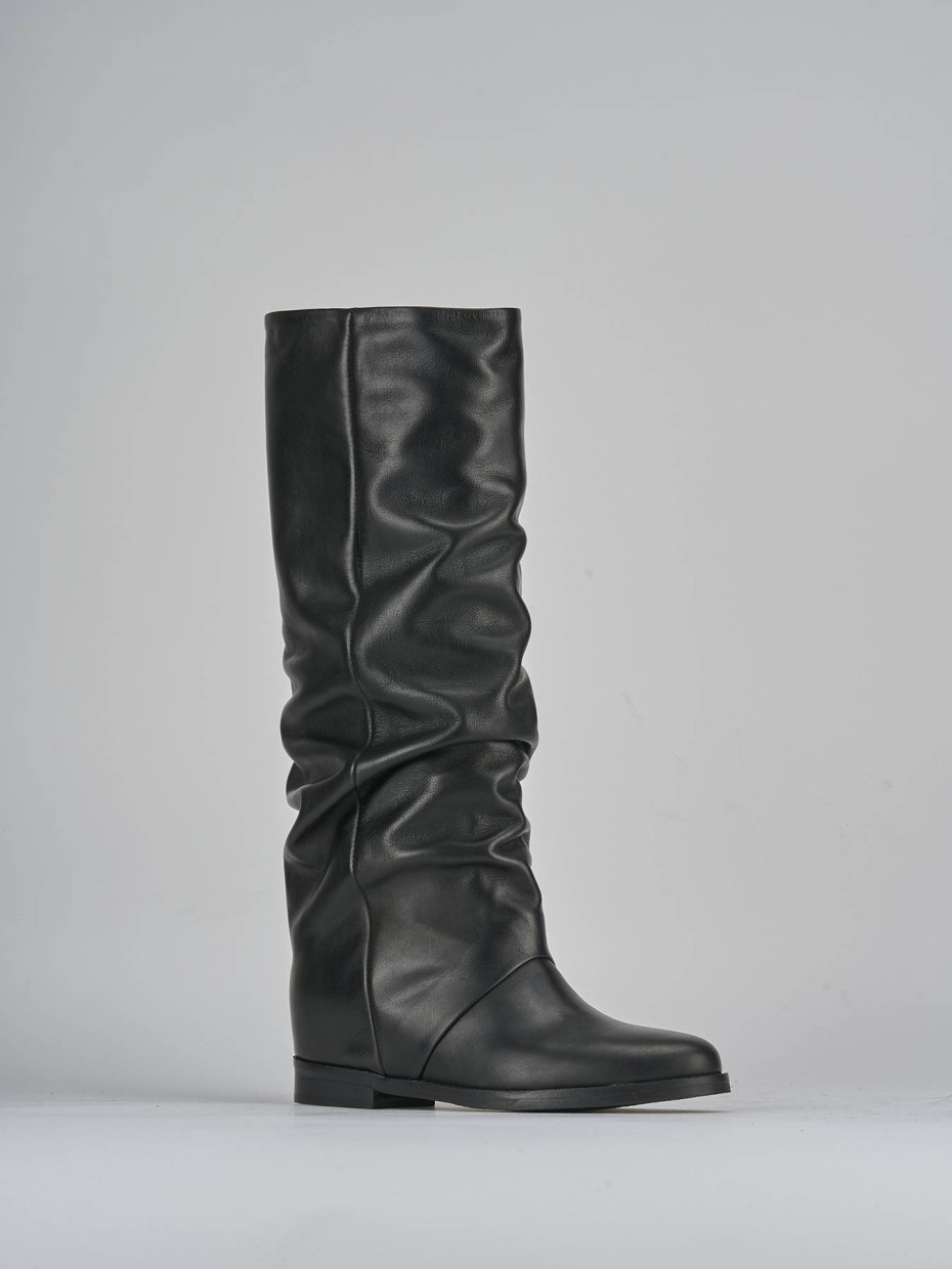 Stivale nero pelle shop