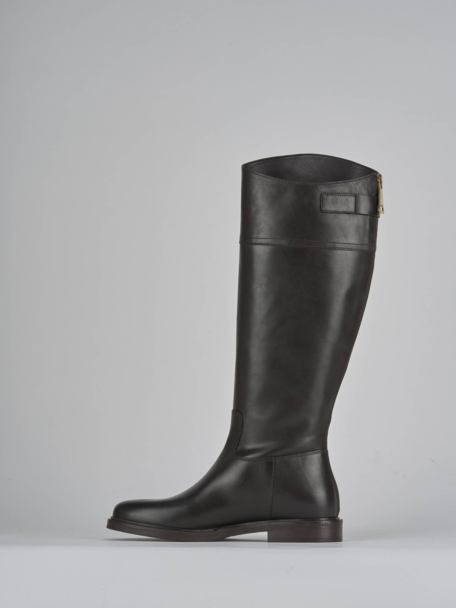 Stivali tacco 2cm pelle testa