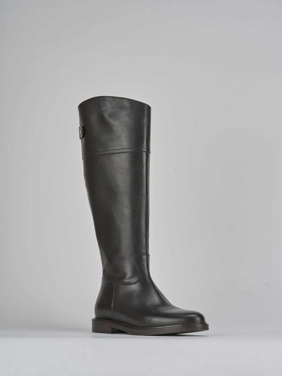 Stivali tacco 2cm pelle testa
