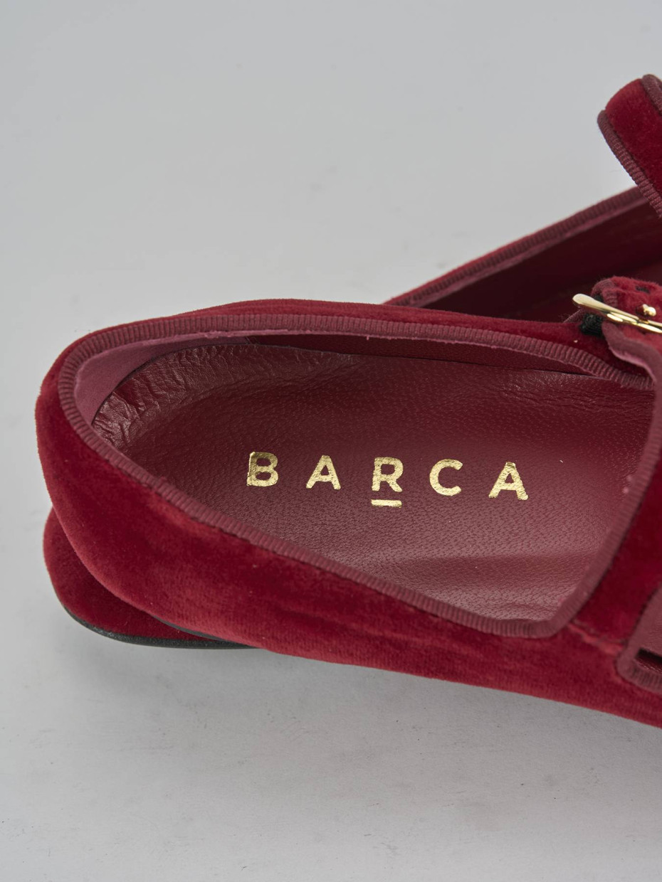 Ballerine tacco 1cm velluto bordo'