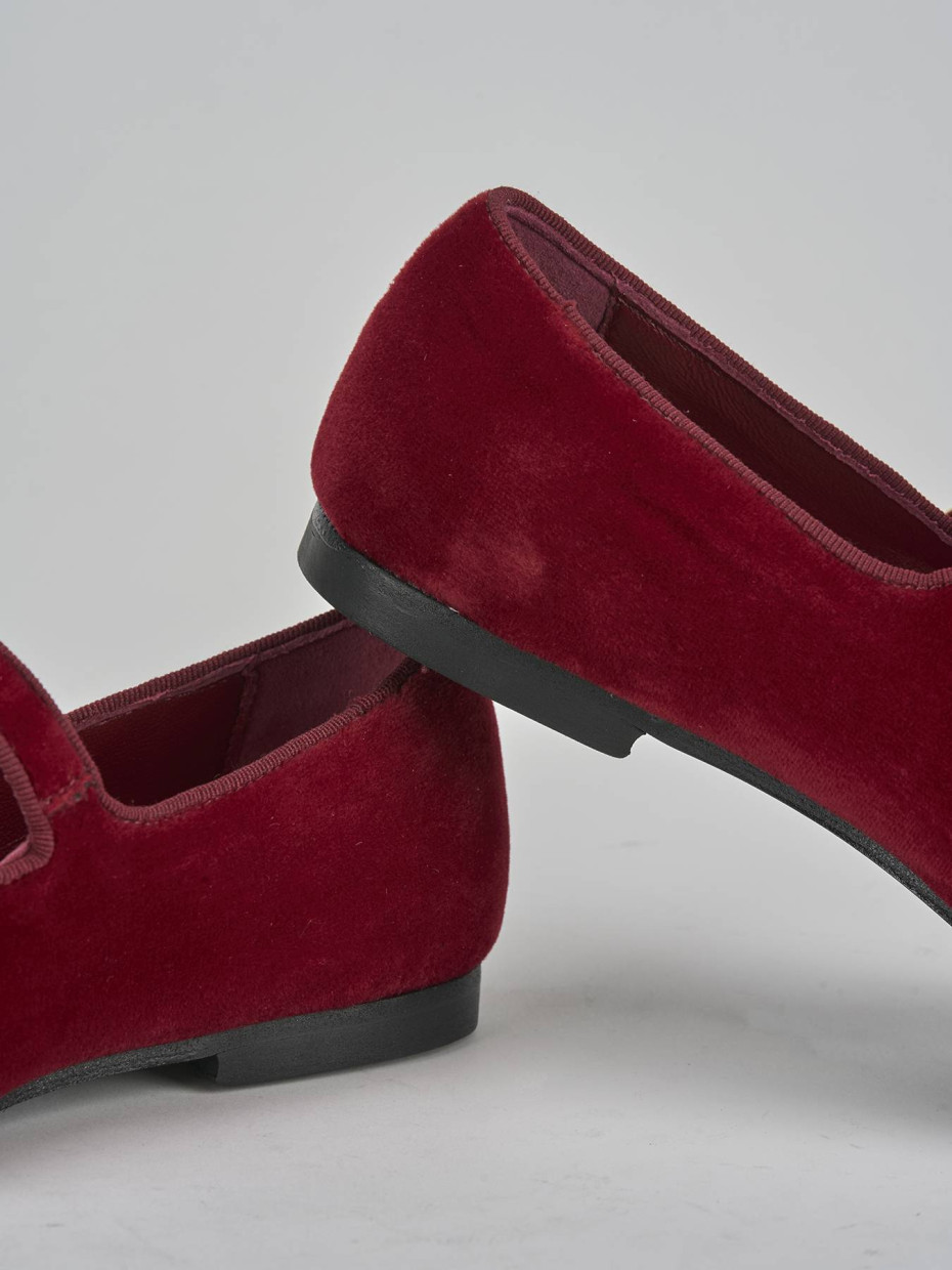 Ballerine tacco 1cm velluto bordo'