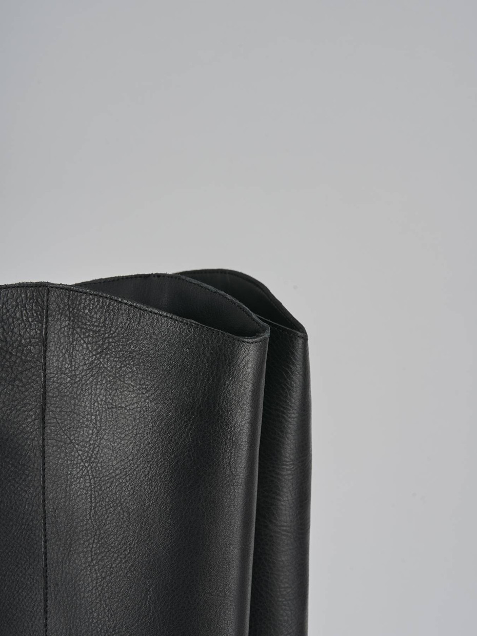 Stivali tacco 9cm pelle nero