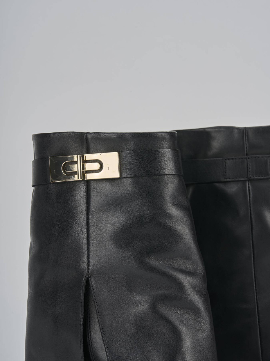 Stivaletti tacco 9cm pelle nero