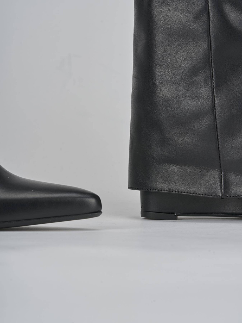 Stivaletti tacco 9cm pelle nero