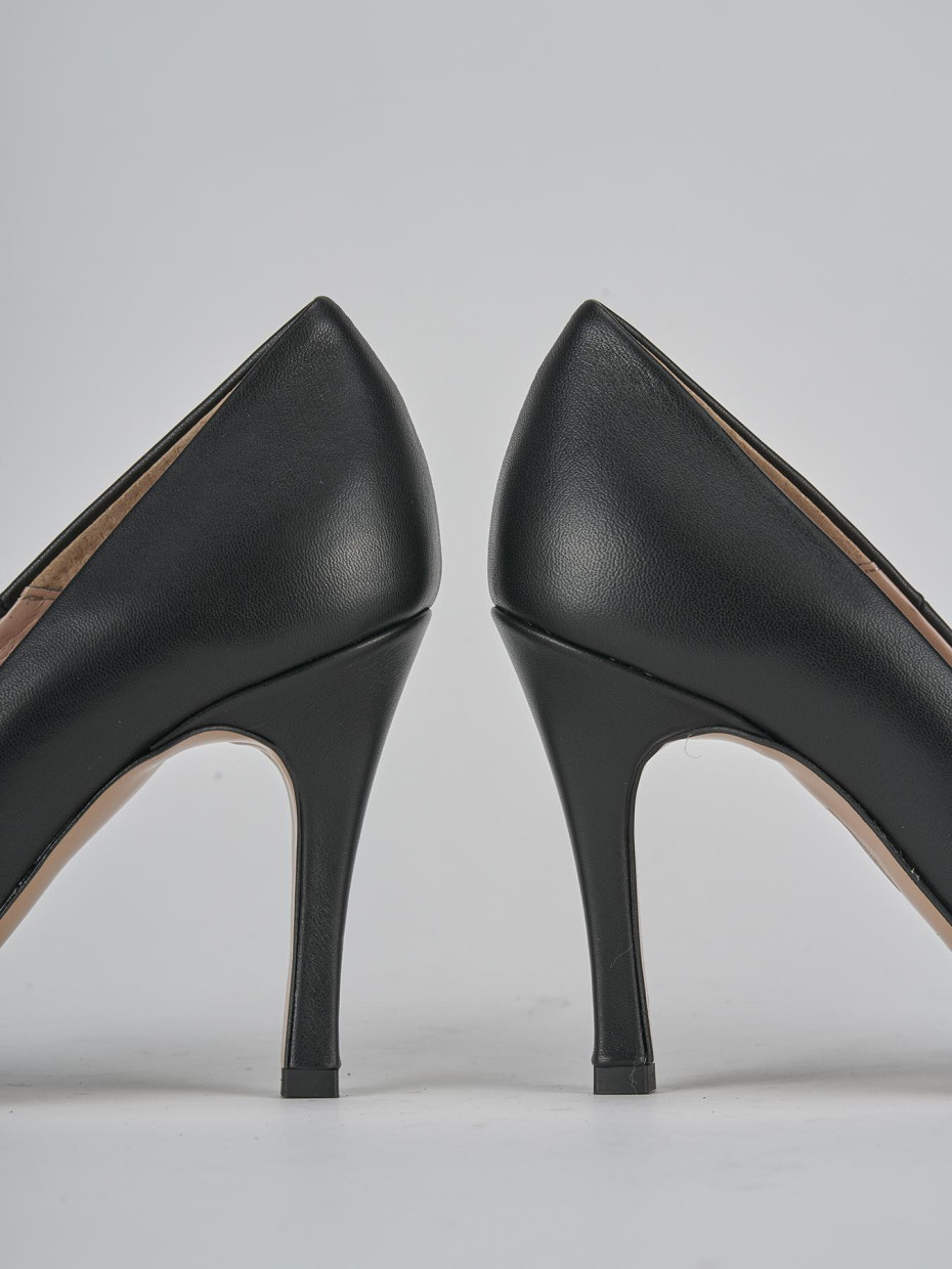 Decollete e slingback tacco 9cm pelle nero Barca Stores