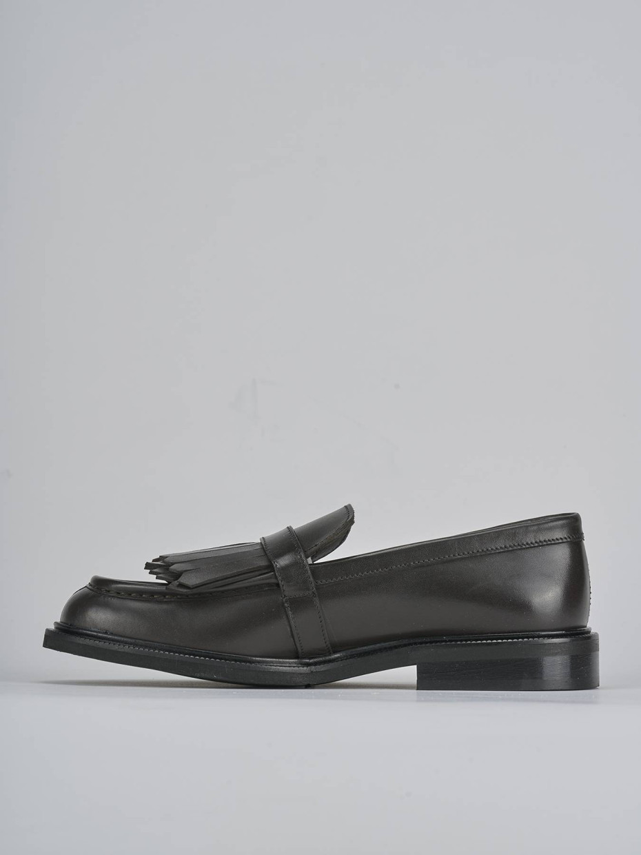 Mocassini tacco 1cm pelle testa