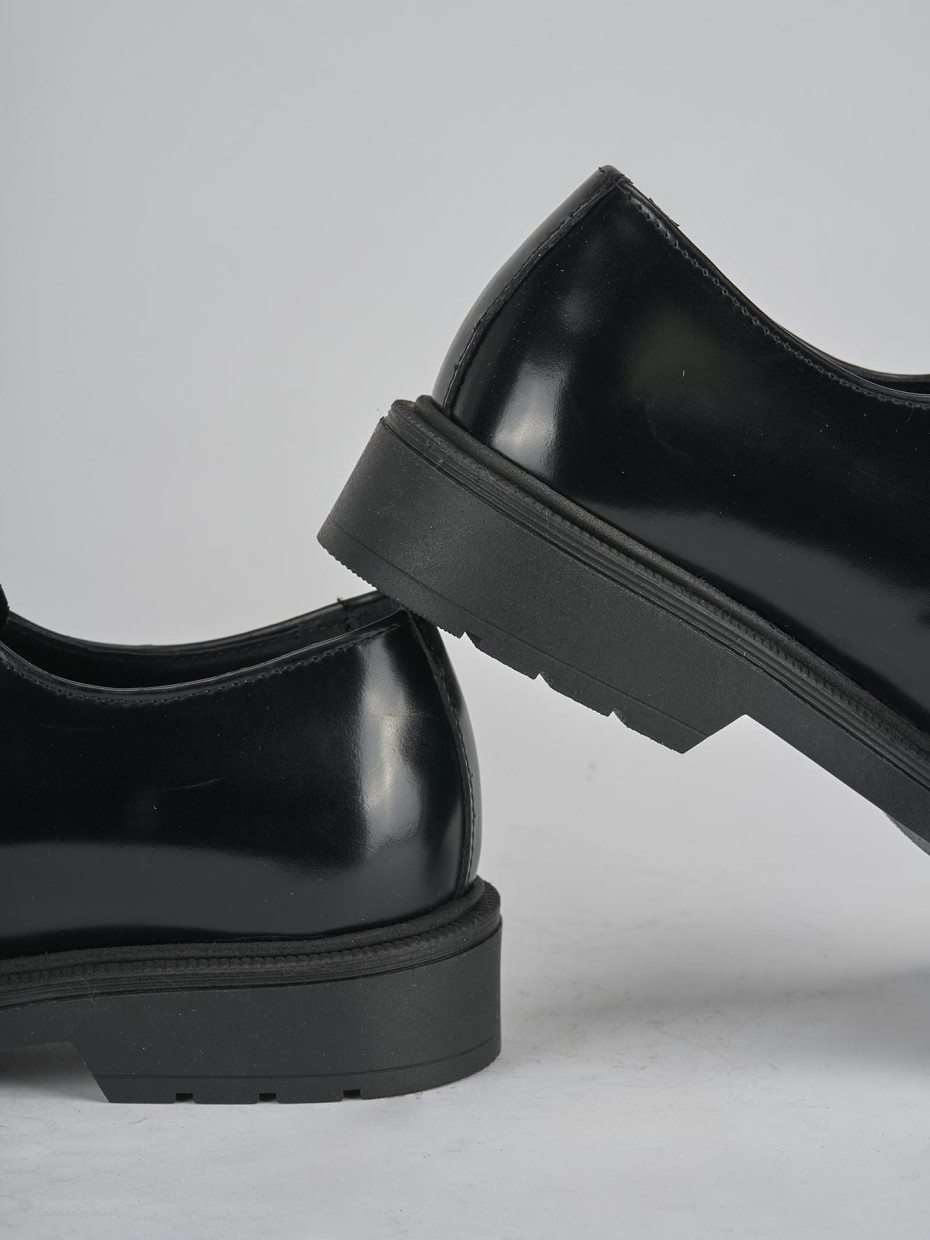 Stringate tacco 2cm pelle nero