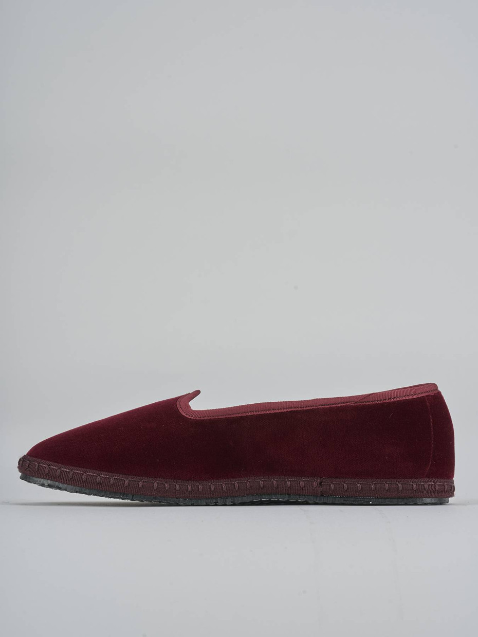 Ballerine tacco 1cm velluto bordo'