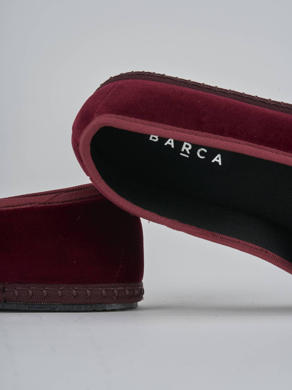 Ballerine tacco 1cm velluto bordo'