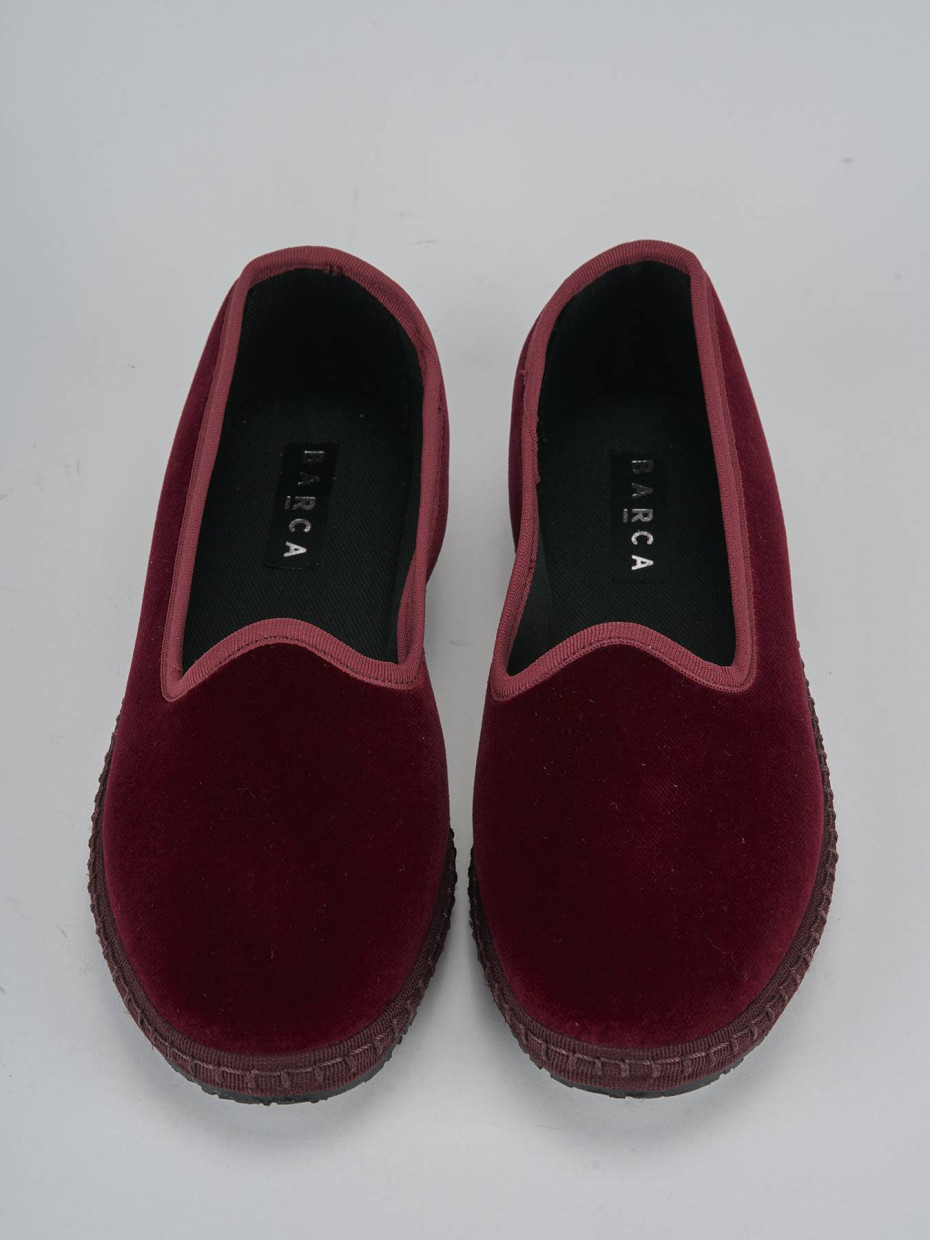 Ballerine tacco 1cm velluto bordo'