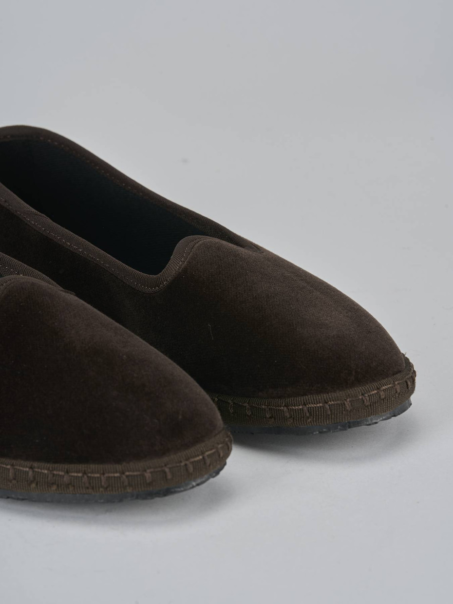 Ballerine tacco 1cm velluto testa