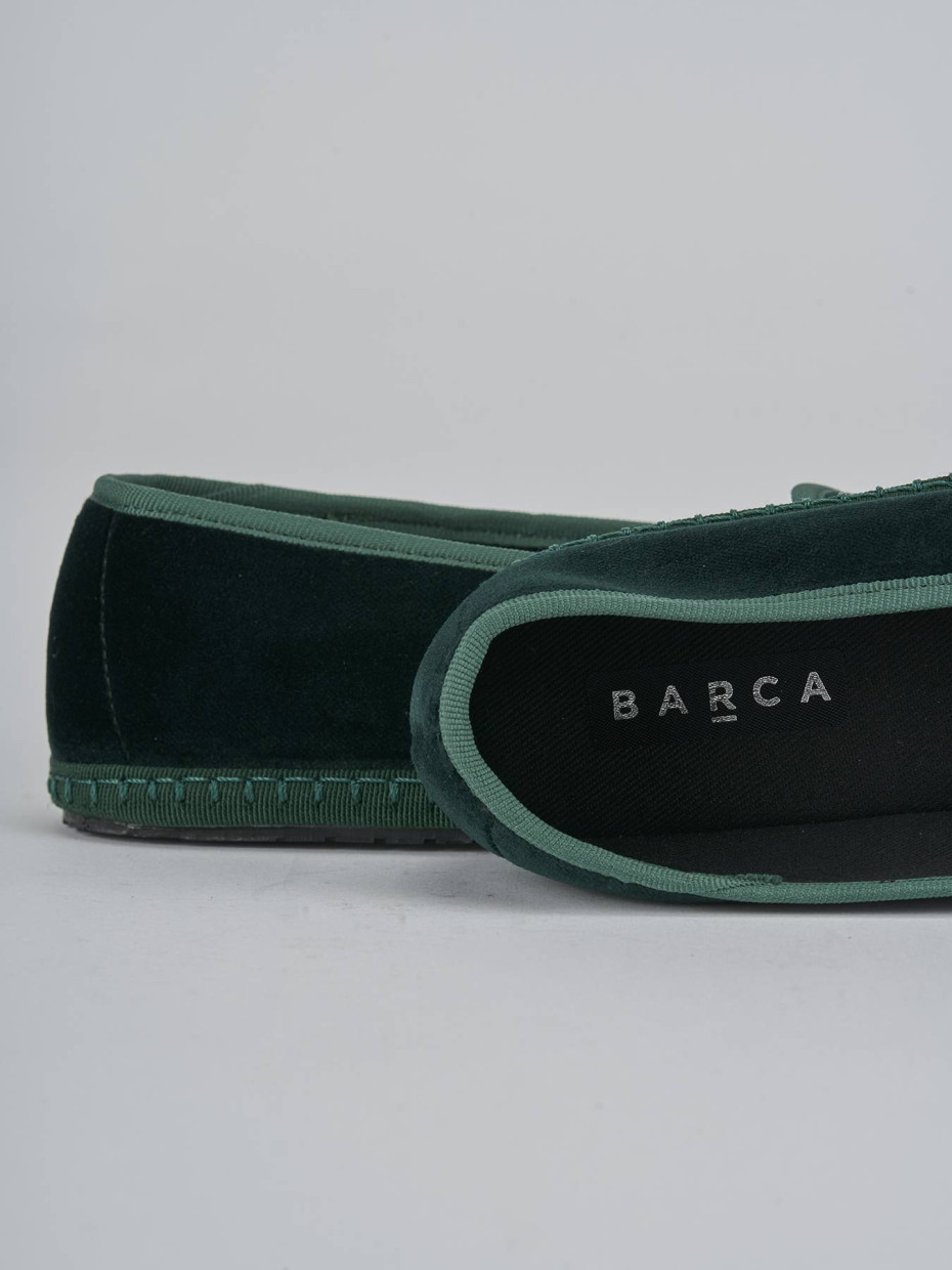 Ballerine tacco 1cm velluto verde