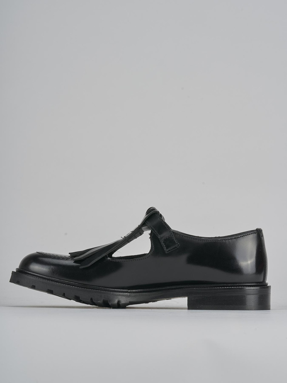 Mocassini tacco 2cm pelle nero