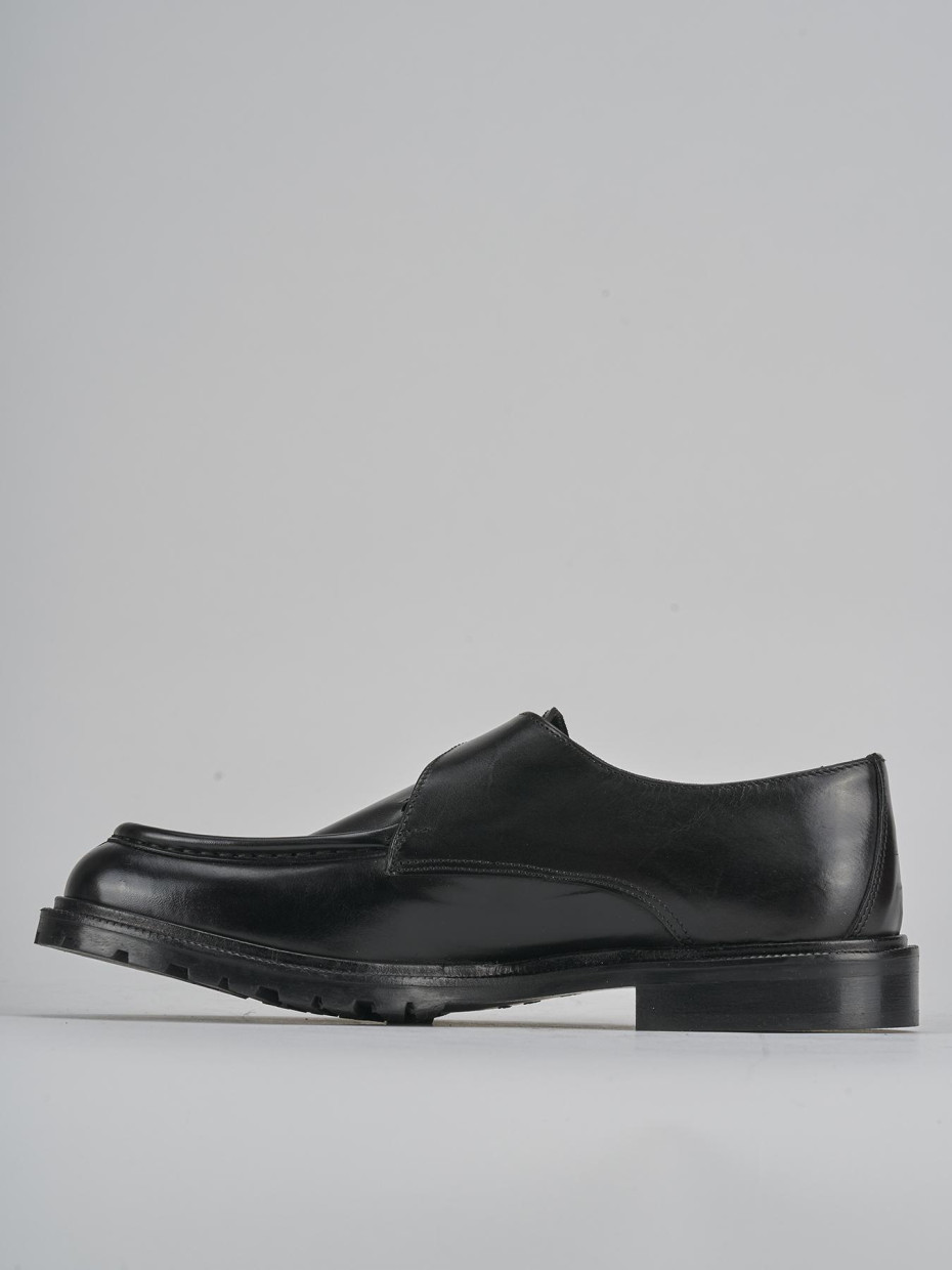 Mocassini tacco 2cm pelle nero