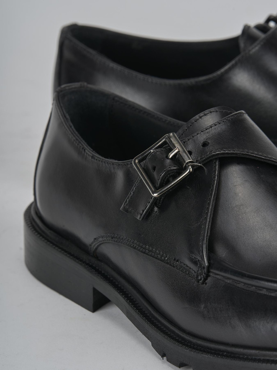 Mocassini tacco 2cm pelle nero