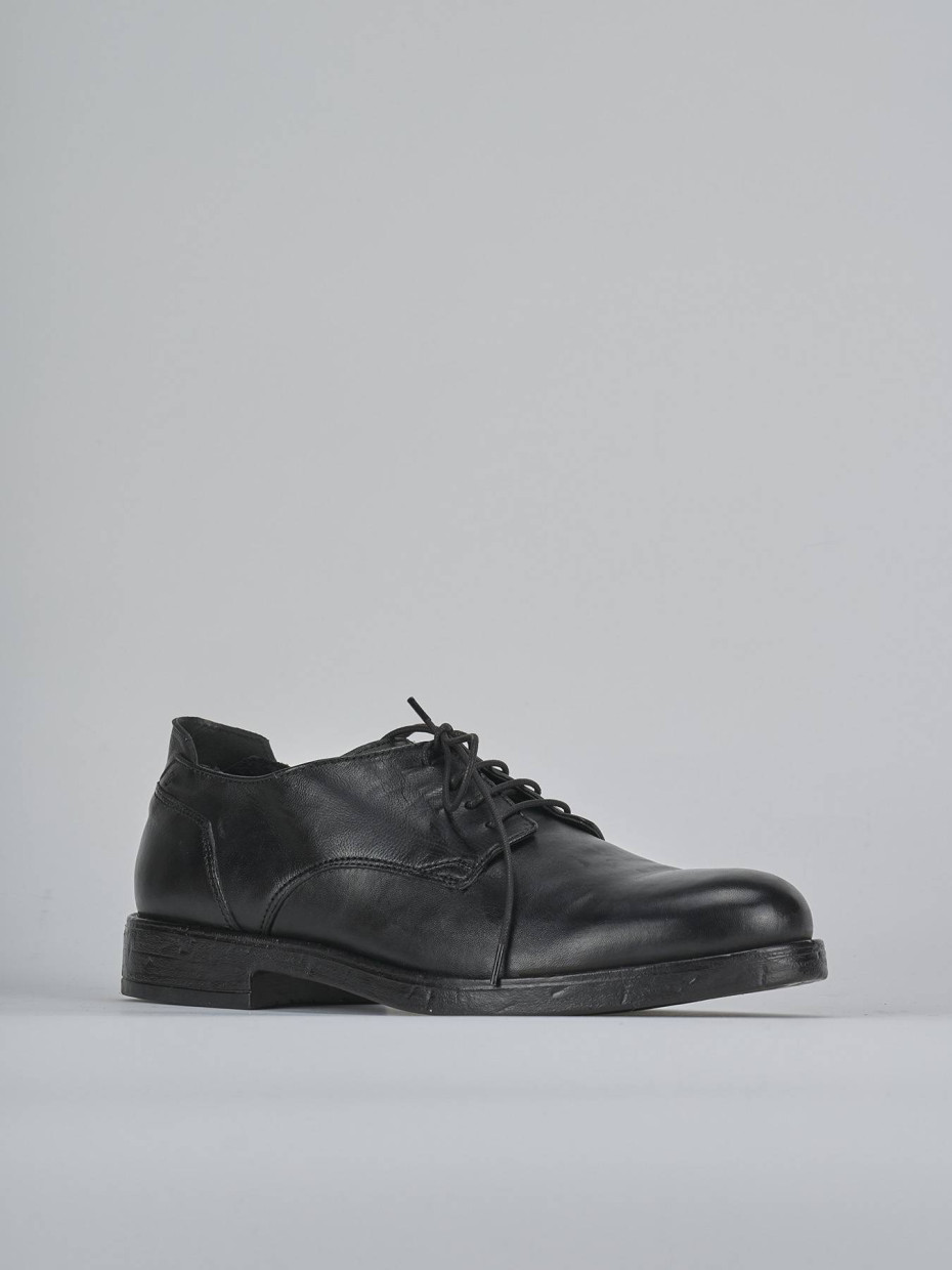 Stringate pelle nero