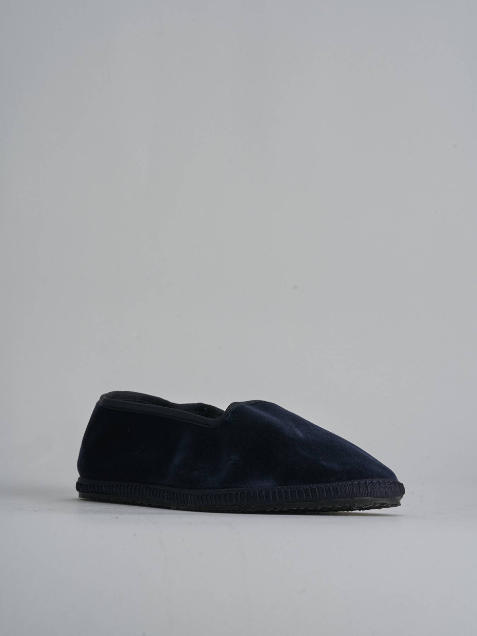 Mocassini velluto blu