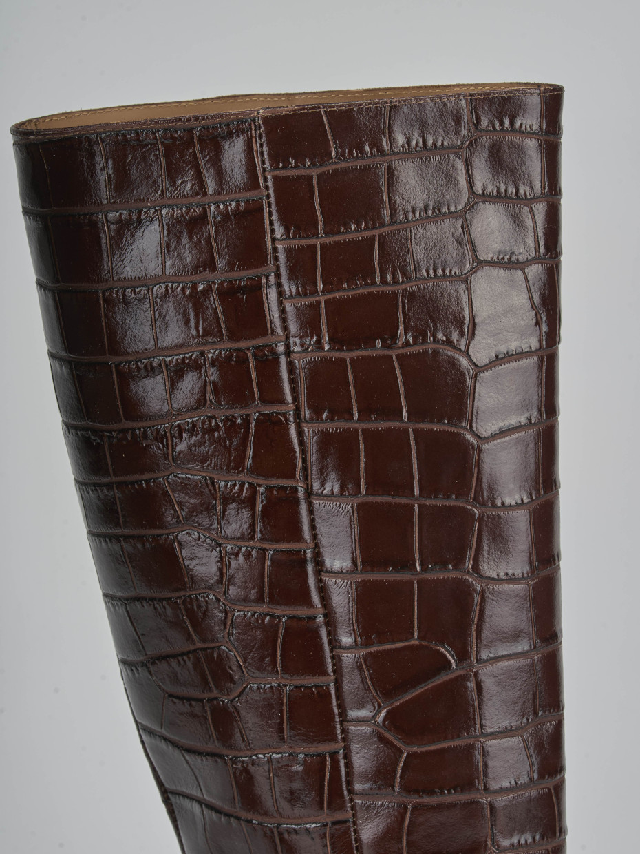 Stivali tacco 10cm cocco testa