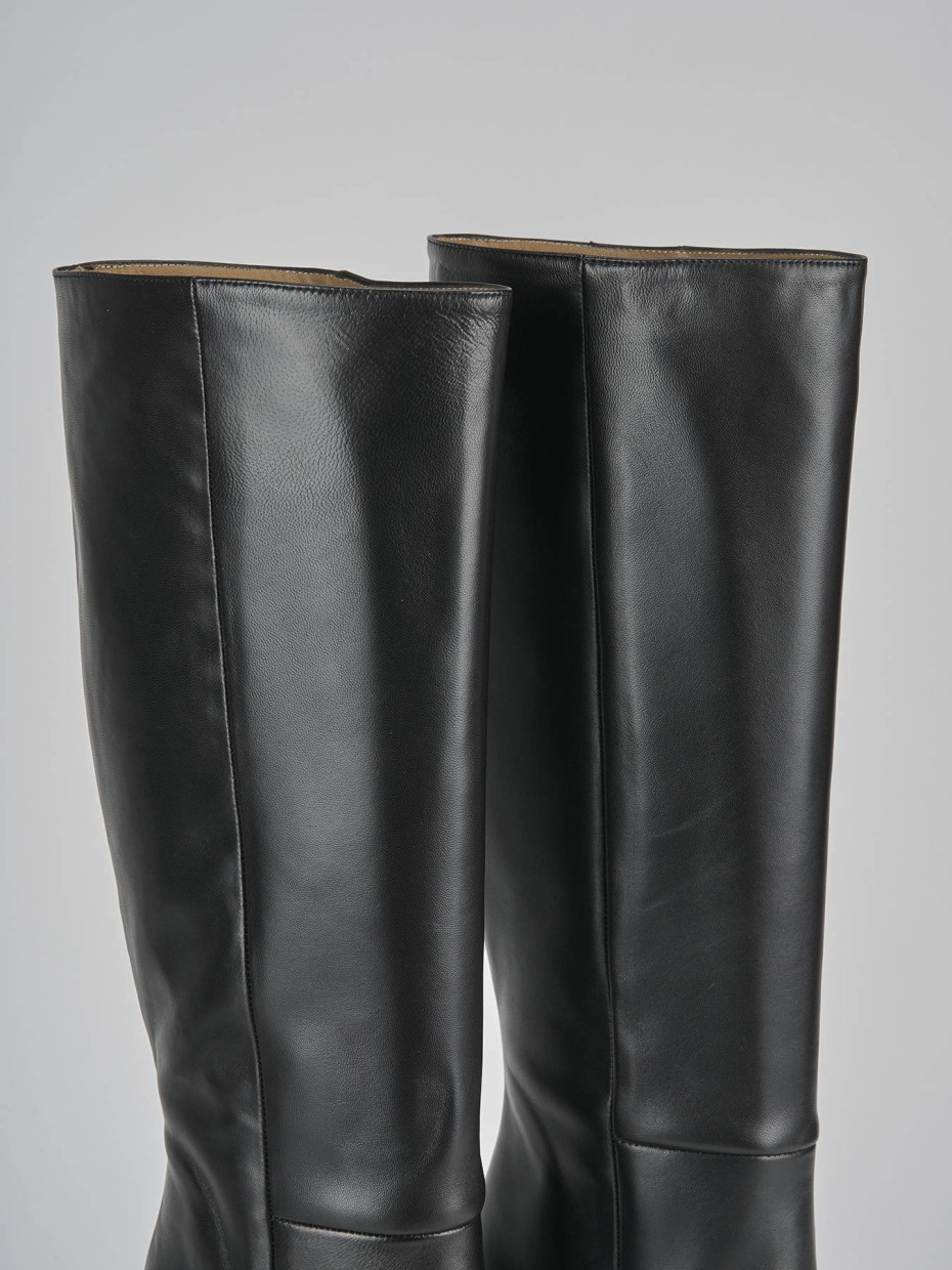 Stivali tacco 10cm pelle nero