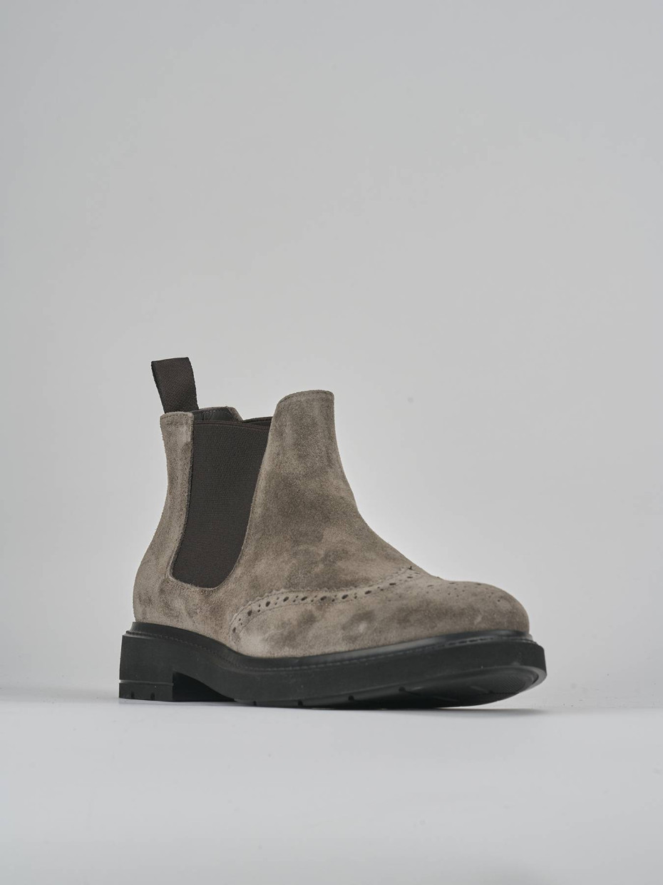 Stivaletti camoscio beige