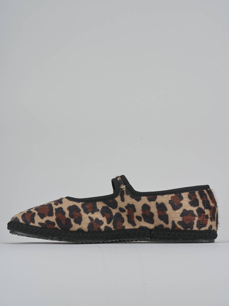 Ballerine tacco 1cm pelle multicolor