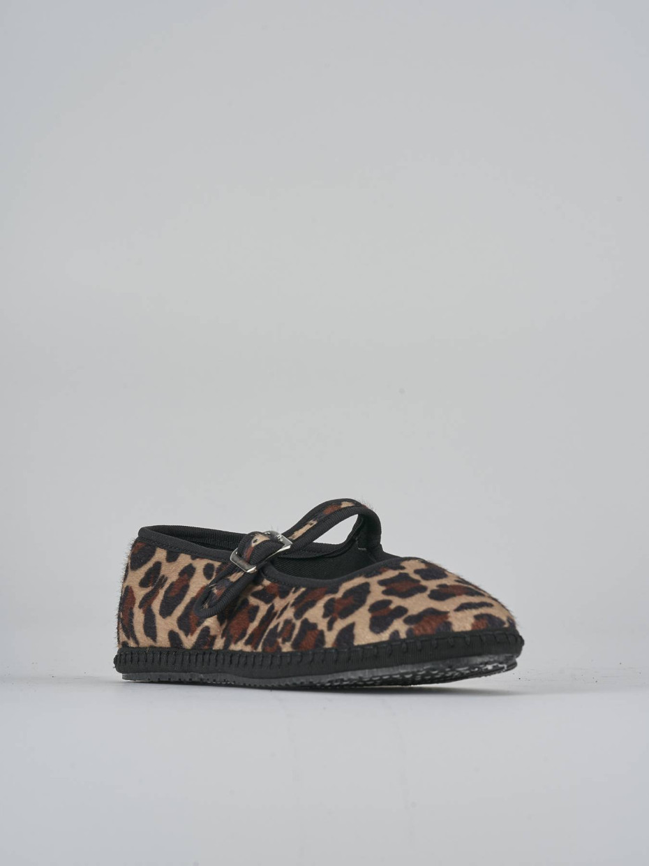 Ballerine tacco 1cm pelle multicolor