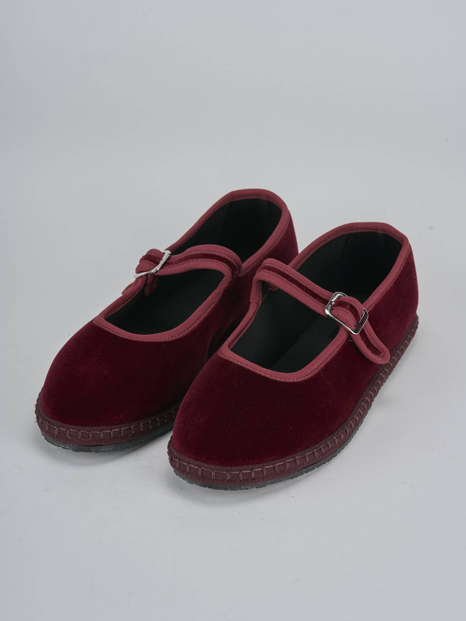 Ballerine tacco 1cm velluto bordo'