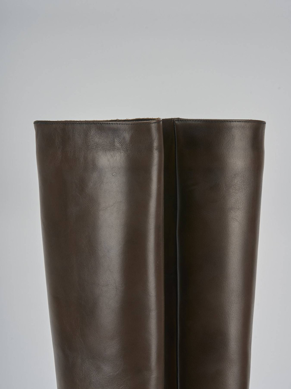 Stivali tacco 9cm pelle testa