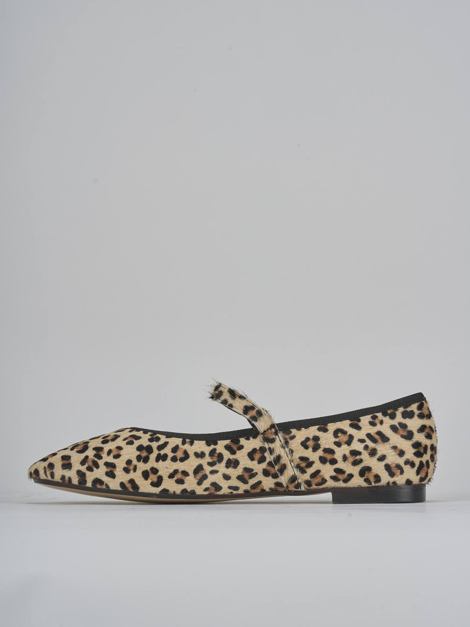 Ballerine tacco 1cm cavallino multicolor