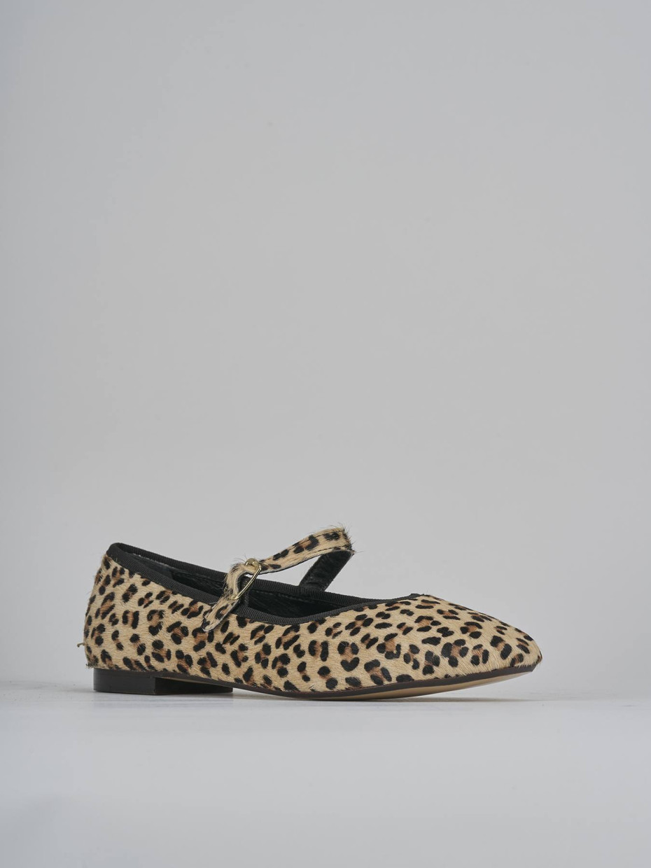 Ballerine tacco 1cm cavallino multicolor